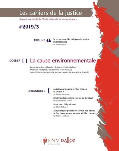Emprunter Les Cahiers de la Justice N° 3/2019 : La cause environnementale livre