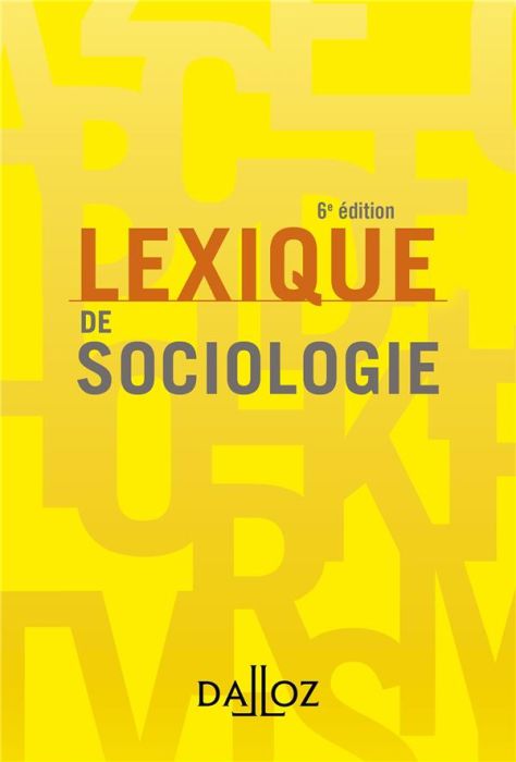 Emprunter Lexique de sociologie. 6e édition livre