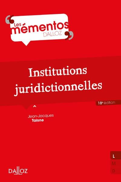 Emprunter Institutions juridictionnelles. 18e édition livre