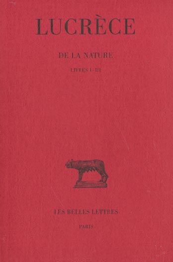 Emprunter De la nature. Tome 1 Livres I-III, Edition bilingue français-latin livre