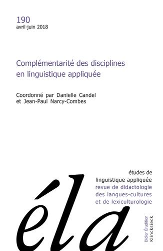 Emprunter Etudes de Linguistique Appliquée N° 190, Avril-juin 2018 livre