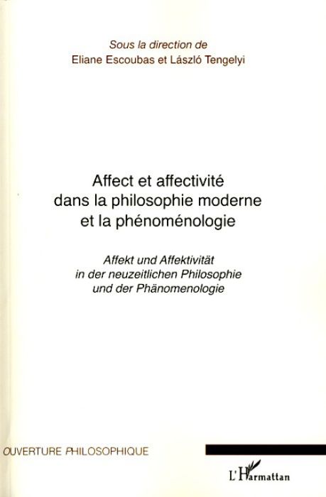 Emprunter Affect et affectivité dans la philosophie moderne et la phénoménologie livre