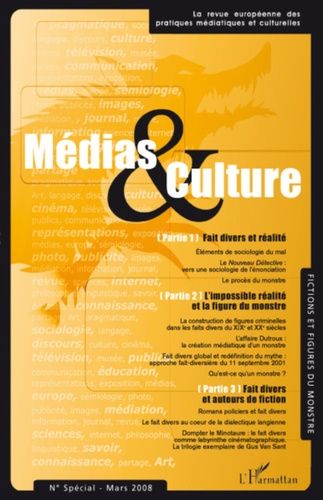 Emprunter Médias & Culture N° Spécial Mars 2008 : Fictions et figures du monstre livre