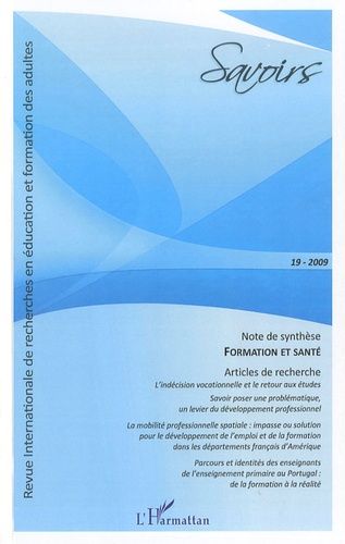 Emprunter Savoirs N° 19, 2009 : Formation et Santé livre