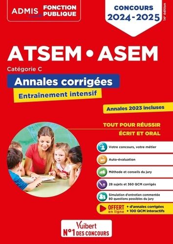 Emprunter Concours ATSEM ASEM. Annales corrigées, Edition 2024-2025 livre