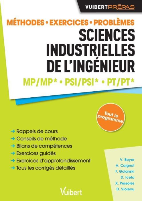 Emprunter Sciences industrielles de l'ingénieur MP/MP* PSI/PSI* PT/PT*. Méthodes, exercices, problèmes livre