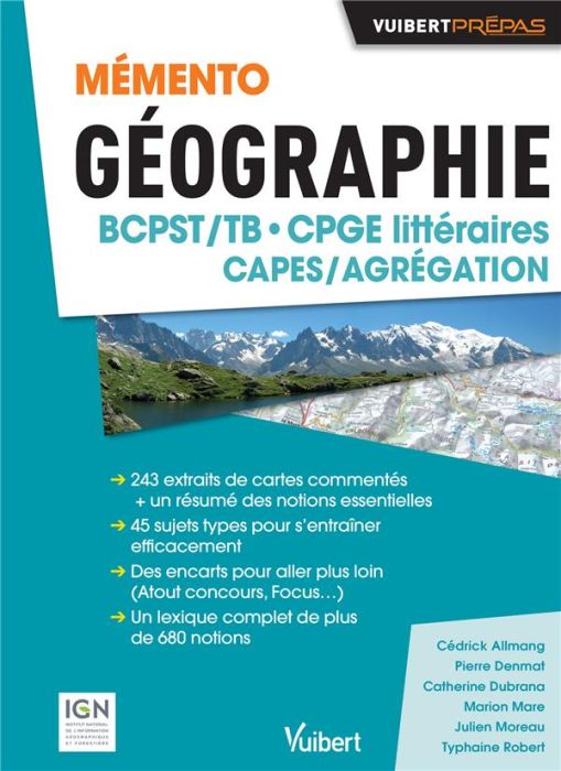 Emprunter Mémento géographie BCPST-TB / CPGE littéraires / CAPES/Agrégation livre