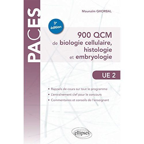 Emprunter 900 QCM de biologie cellulaire, histologie et embryologie. 3e édition livre