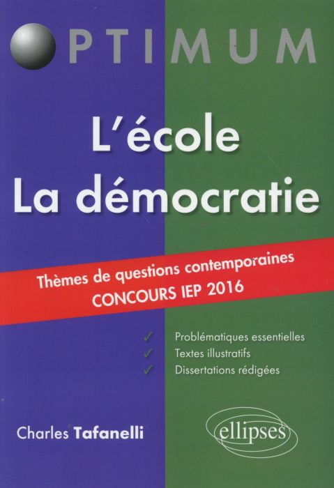 Emprunter L'école / La démocratie. Thèmes de questions contemporaines concours IEP 2016 livre