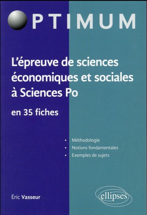 Emprunter L'épreuve de sciences économiques et sociales à Sciences Po en 35 fiches livre