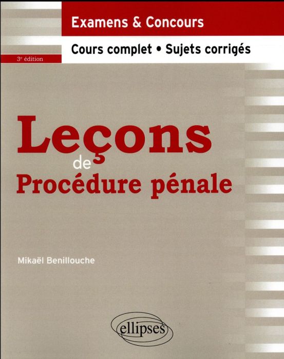 Emprunter Leçons de procédure pénale. 3e édition livre