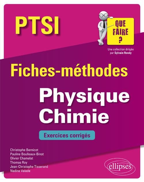 Emprunter Physique Chimie PTSI. Fiches-méthodes et exercices corrigés livre