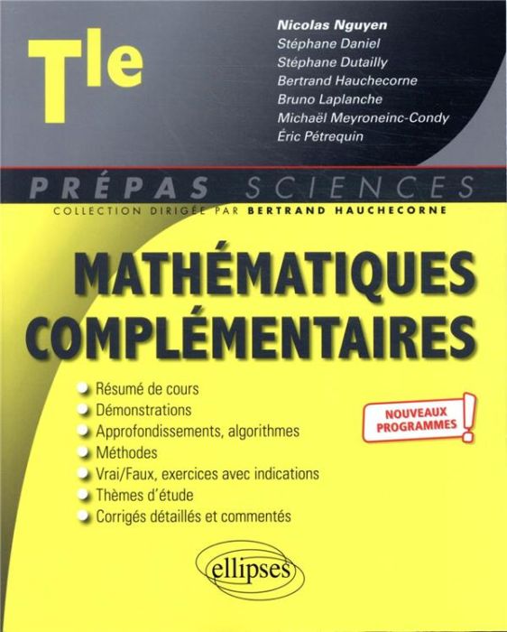 Emprunter Mathématiques complémentaires Tle. Edition 2021 livre
