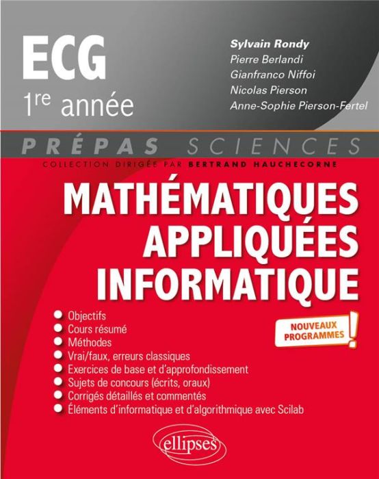 Emprunter Mathématiques appliquées, informatique prépas ECG 1re année. 4e édition livre