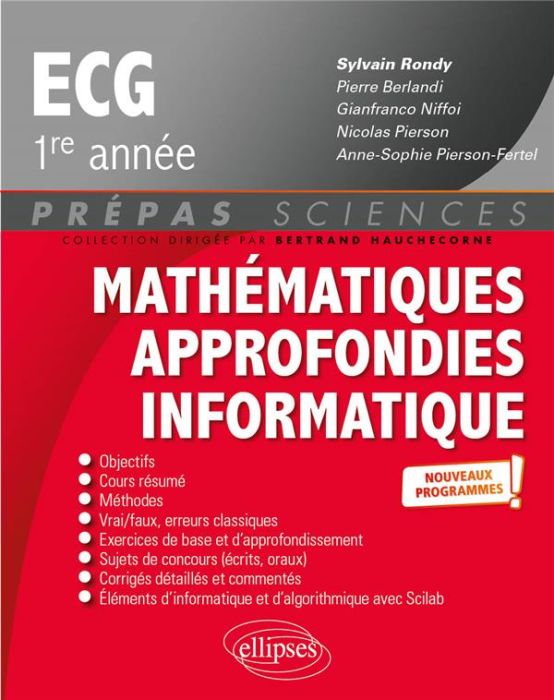 Emprunter Mathématiques approfondies, informatique prépas ECG 1re année. 4e édition livre