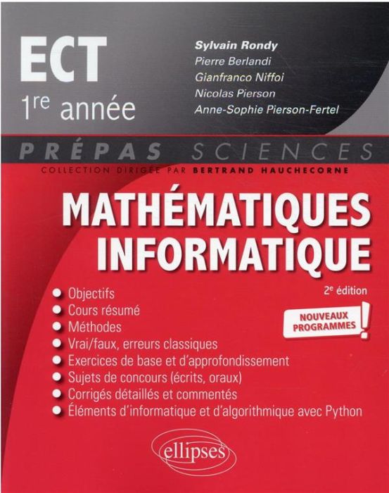 Emprunter Mathématiques informatique ECT 1re année. 2e édition livre