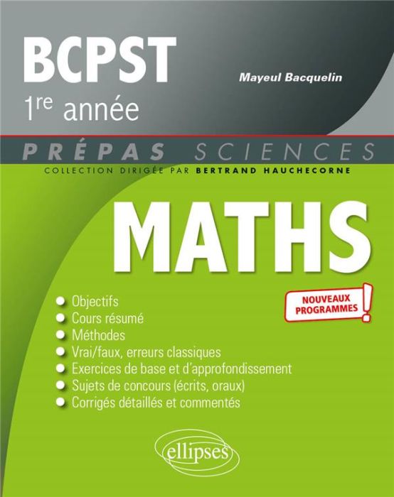 Emprunter Mathématiques BCPST 1re année. Edition 2021 livre
