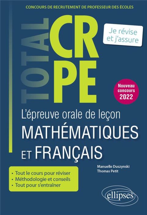 Emprunter L'épreuve orale de leçon mathématiques et français. Edition 2022 livre