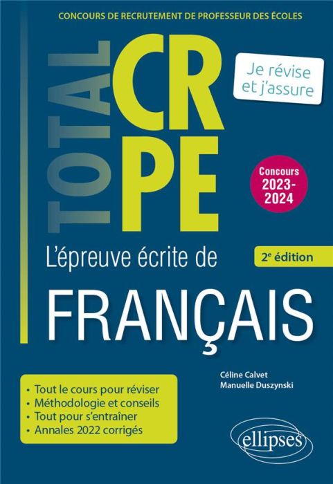 Emprunter L’épreuve écrite de français. Edition 2023-2024 livre