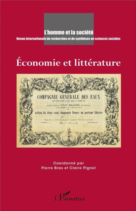 Emprunter L'Homme et la Société N° 200, 2016/2 : Economie et littérature livre