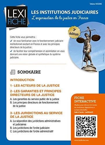Emprunter Les institutions judiciaires. L'organisation de la justice en France, 3e édition livre