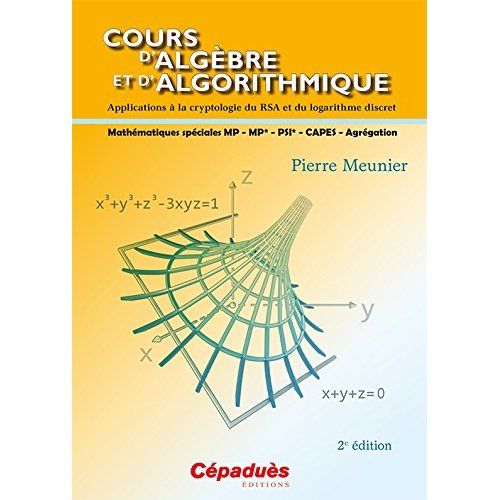 Emprunter COURS D ALGEBRE ET D ALGORITHMIQUE - 2E EDITION  livre