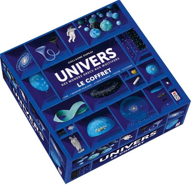 Emprunter Coffret Univers, des mondes grecs aux multivers. Avec 1 livre, 1 passeport pour Mars, 6 cartes phosp livre
