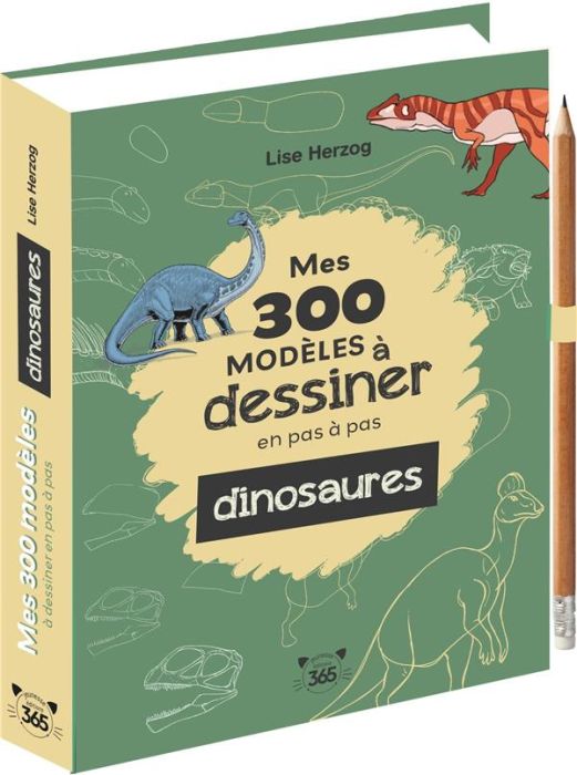 Emprunter Mes 300 modèles à dessiner en pas à pas dinosaures. Avec un crayon livre