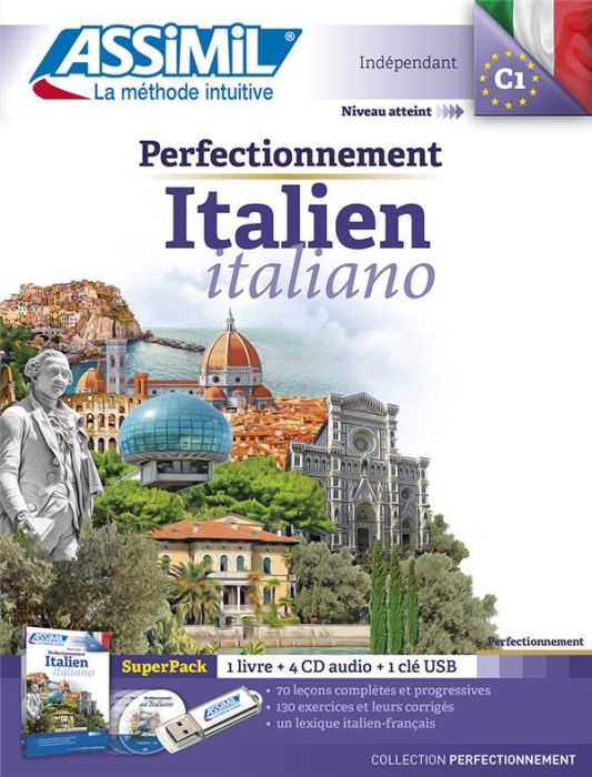 Emprunter Perfectionnement italien. Avec 1 clé USB, avec 4 CD audio livre