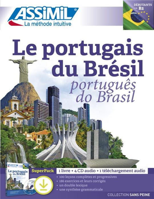 Emprunter Le portugais du Brésil débutants B2. Superpack avec 1 livre + 4CD audio + 1 téléchargement audio livre