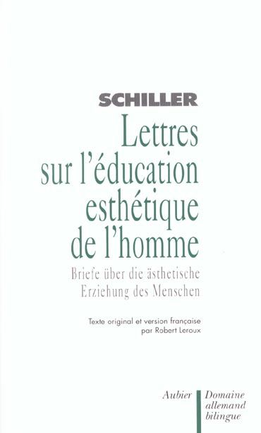 Emprunter Lettres sur l'éducation esthétique de l'homme. Edition bilingue français-allemand livre