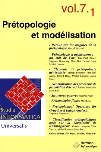 Emprunter Studia informatica universalis N° 7.1 : Prétopologie et modélisation livre