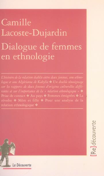 Emprunter Dialogue de femmes en ethnologie livre
