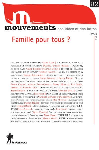 Emprunter Mouvements N° 82, Eté 2015 : Famille pour tous ? livre