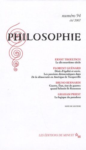 Emprunter Philosophie N° 94, été 2007 livre