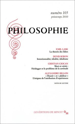 Emprunter Philosophie N° 105, Printemps 2010 livre