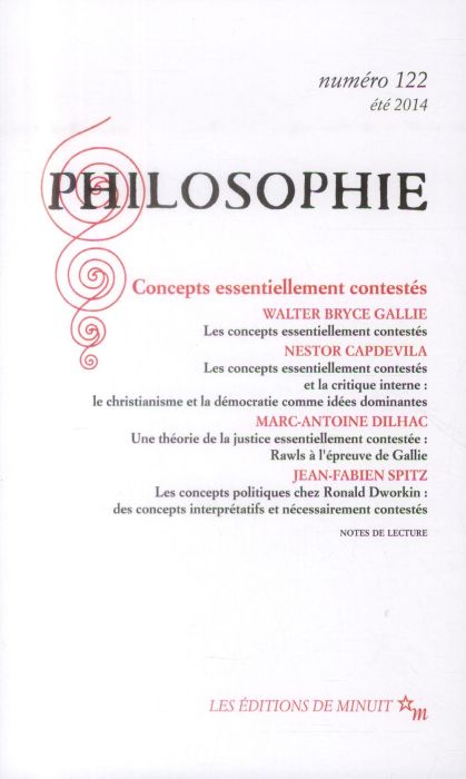 Emprunter Philosophie N° 122 été 2014 : Concepts essentiellement contestés livre