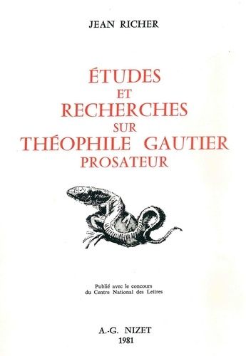 Emprunter Études et recherches sur Théophile Gautier prosateur livre