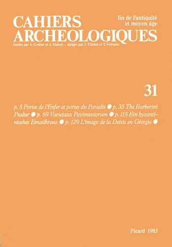 Emprunter Cahiers archéologiques N° 31/1983 livre