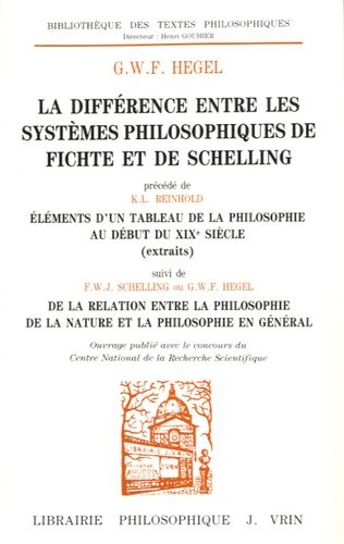 Emprunter La différence entre les systèmes philosophiques de Fichte et de Schelling livre