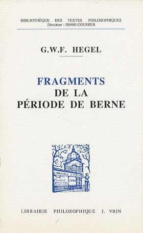 Emprunter Fragments de la période de Berne (1793-1796) livre