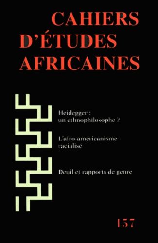 Emprunter Cahiers d'études africaines N° 157/2000 livre