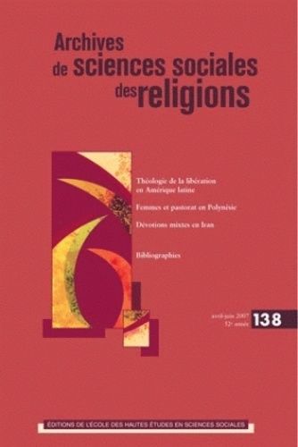 Emprunter Archives de sciences sociales des religions N° 138, Avril-Juin 2007 livre