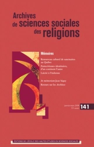 Emprunter Archives de sciences sociales des religions N° 51, Janvier-Mars 2008 : Mémoires. Renouveau culturel livre