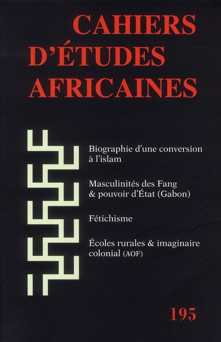 Emprunter Cahiers d'études africaines N° 195 livre
