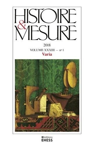 Emprunter Histoire & Mesure Volume 33 N° 1/2018 : Varia livre