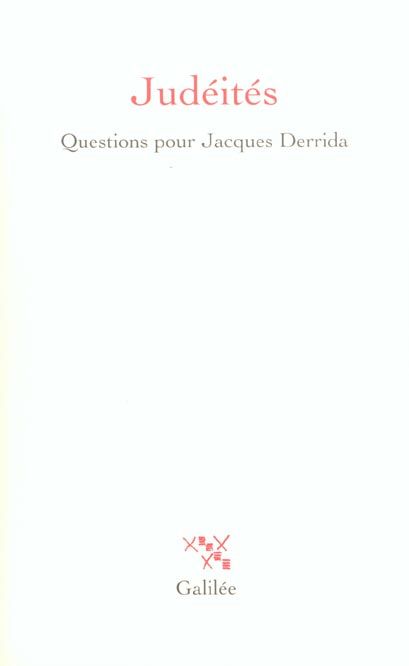 Emprunter Judéités. Questions pour Jacques Derrida livre