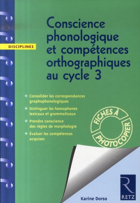 Emprunter Conscience phonologique et compétences orthographiques au Cycle 3 livre