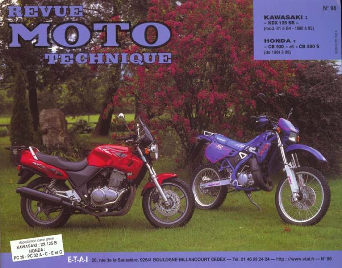 Emprunter Revue Moto Technique N° 98 : Kawasaki KDX 125 et Honda CB 500 livre