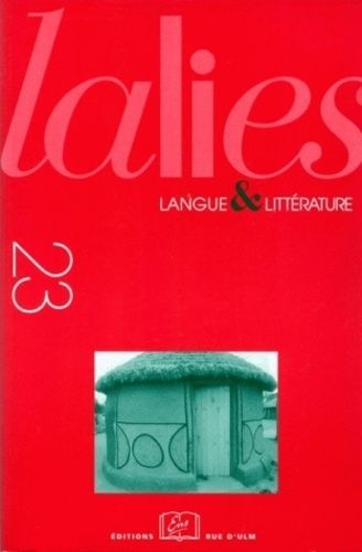 Emprunter Lalies N° 23/2003 livre